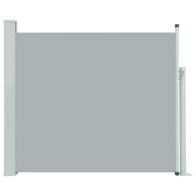 Auvent latéral rétractable de patio 100x300 cm Gris