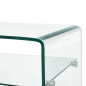 Table basse Clair 98x45x31 cm Verre trempé 