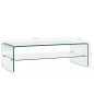 Table basse Clair 98x45x31 cm Verre trempé 