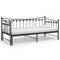 Cadre de canapé lit extensible sans matelas Noir Métal 90x200cm