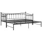 Cadre de canapé lit extensible sans matelas Noir Métal 90x200cm