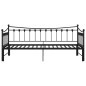 Cadre de canapé lit extensible sans matelas Noir Métal 90x200cm