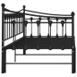 Cadre de canapé lit extensible sans matelas Noir Métal 90x200cm