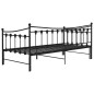 Cadre de canapé lit extensible sans matelas Noir Métal 90x200cm