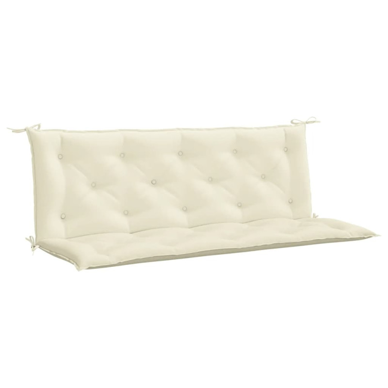 Coussin de banc de jardin blanc crème tissu oxford