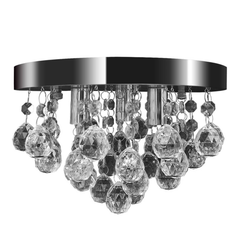 Lustre suspendu Design de cristal Chrome