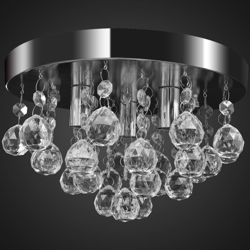 Lustre suspendu Design de cristal Chrome