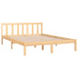 Cadre de lit sans matelas bois massif 140x190 cm