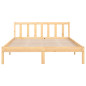 Cadre de lit sans matelas bois massif 140x190 cm