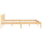 Cadre de lit sans matelas bois massif 140x190 cm