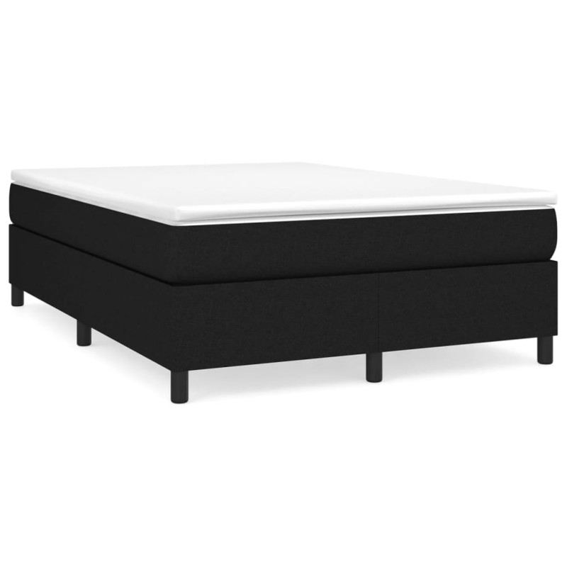 Cadre de lit sans matelas noir 140x190 cm tissu