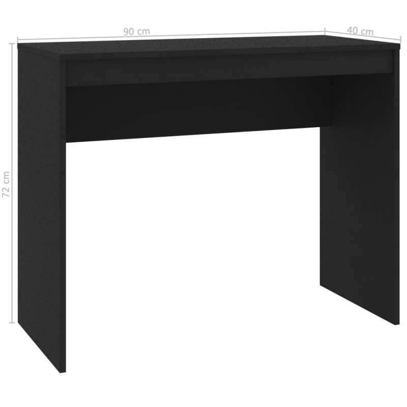 Bureau Noir 90x40x72 cm Bois d ingénierie