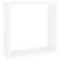 Étagères murales sous forme de cube 3 pcs Blanc MDF