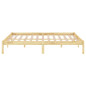 Cadre de lit sans matelas bois massif 140x200 cm