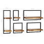 Set d étagères murales 5 pcs Bois d acacia massif et acier