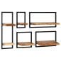 Set d étagères murales 5 pcs Bois d acacia massif et acier