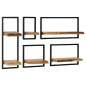 Set d étagères murales 5 pcs Bois d acacia massif et acier