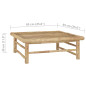 Table de jardin 65x65x30 cm Bambou