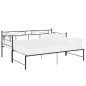 Cadre de canapé lit extensible sans matelas Noir Métal 90x200cm