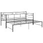 Cadre de canapé lit extensible sans matelas Noir Métal 90x200cm