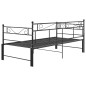 Cadre de canapé lit extensible sans matelas Noir Métal 90x200cm