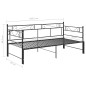 Cadre de canapé lit extensible sans matelas Noir Métal 90x200cm