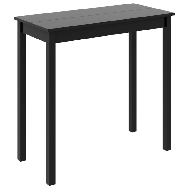 Table de bar MDF noir 115x55x107 cm 