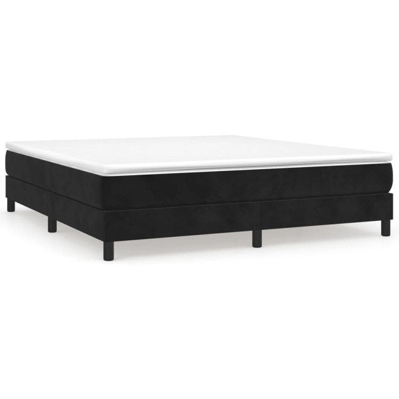 Cadre de lit sans matelas noir 180x200 cm velours