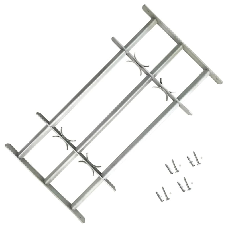 Grille réglable de sécurité de fenêtres et 3 barres 700 1050 mm