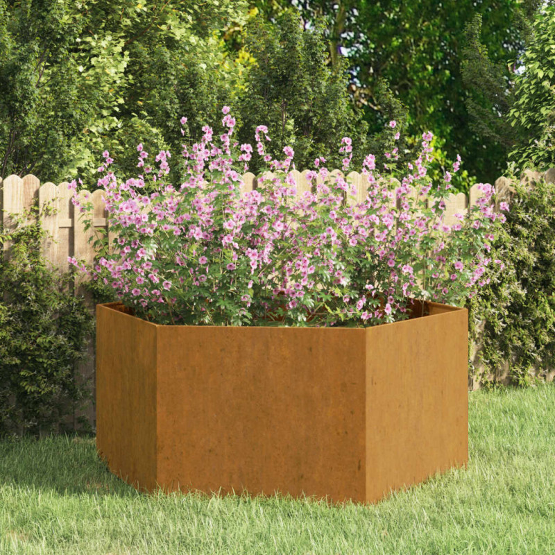 Jardinière Rouillé 90x90x45 cm Acier corten