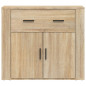 Buffet Chêne sonoma 80x33x70 cm Bois d ingénierie