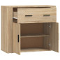 Buffet Chêne sonoma 80x33x70 cm Bois d ingénierie