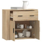 Buffet Chêne sonoma 80x33x70 cm Bois d ingénierie