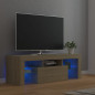 Meuble TV avec lumières LED chêne sonoma 120x35x40 cm