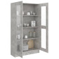 Armoire à vitrine Gris béton 82,5x30,5x150 cm Bois d ingénierie