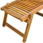 Chaise de terrasse avec repose pied Bois d acacia solide