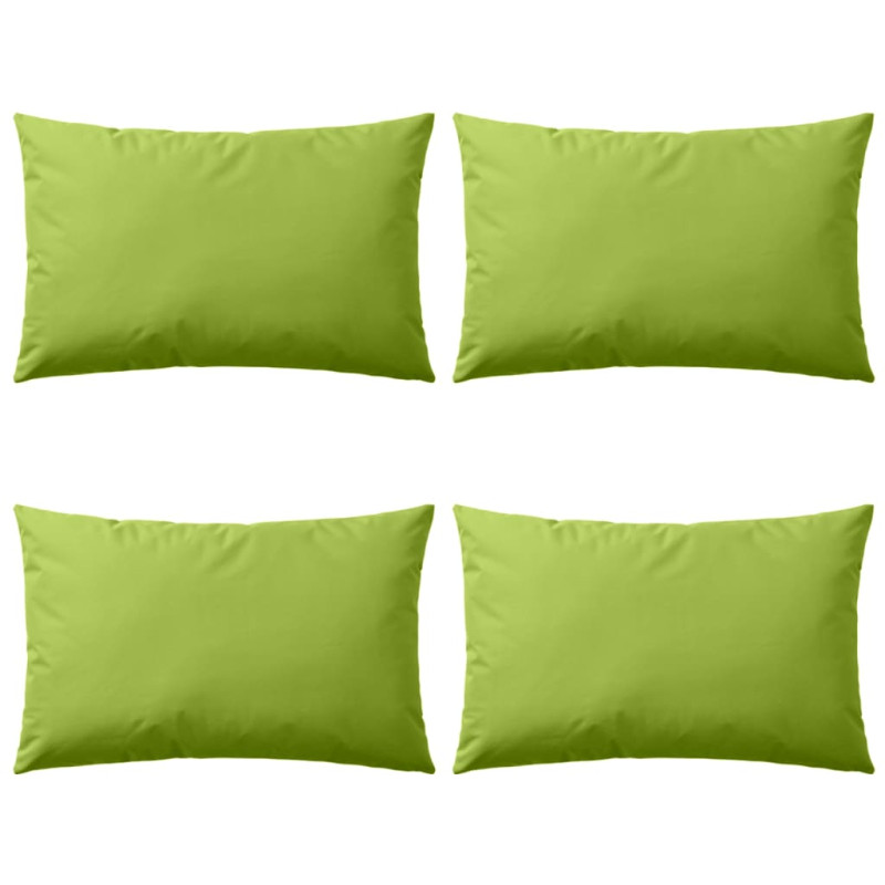 Oreiller d extérieur lot de 4 60 x 40 cm Vert pomme