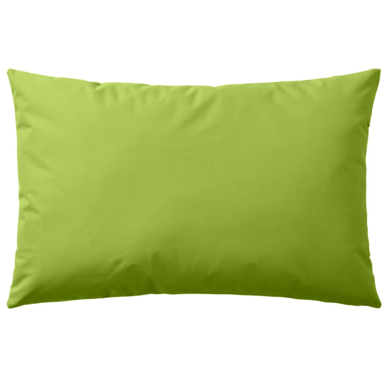 Oreiller d extérieur lot de 4 60 x 40 cm Vert pomme