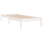 Cadre de lit sans matelas blanc bois massif 90x200 cm