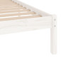 Cadre de lit sans matelas blanc bois massif 90x200 cm