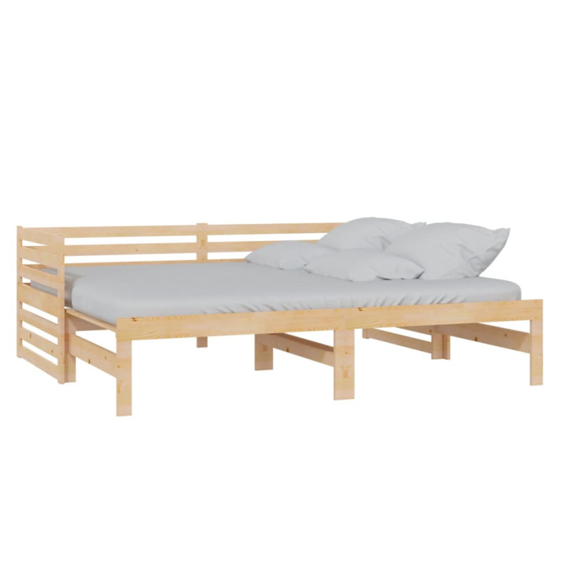 Lit coulissant sans matelas 2x(90x200) cm