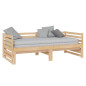 Lit coulissant sans matelas 2x(90x200) cm