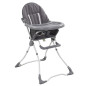 Chaise haute pour bébé Gris et blanc 