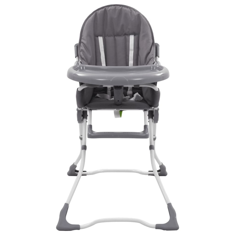 Chaise haute pour bébé Gris et blanc 