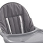 Chaise haute pour bébé Gris et blanc 