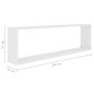 Étagères cube murales 2 pcs blanc 100x15x30cm bois d ingénierie