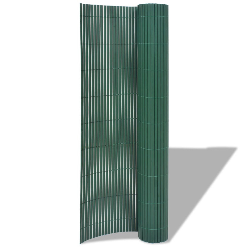 Clôture de jardin Double face PVC 90 x 500 cm Vert 