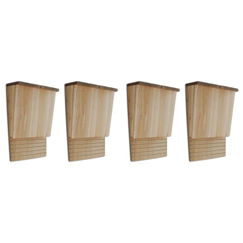 Maison pou chauve souris 4 pcs 22 x 12 x 34 cm Bois