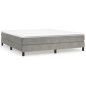 Cadre de lit sans matelas gris clair 180x200 cm velours