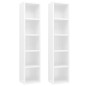 Armoires à CD 2 pcs Blanc brillant 21x16x93,5 cm